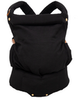 Baby/infant/toddler carrier in a classic jett black, great for both mum and dad. Chekoh Baby Jett Clip Carrier 2.0 is made from a lightweight bamboo and linen fabric for those hot summer days.