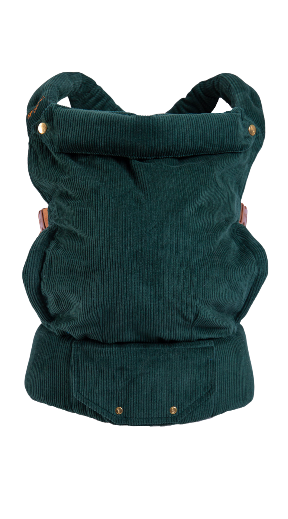 Regal green 100% cotton corduroy Baby Carrier by Chekoh Baby. Fully adjustable and comfortable for parent and baby. Wear from 3.2kg (7lb) + 