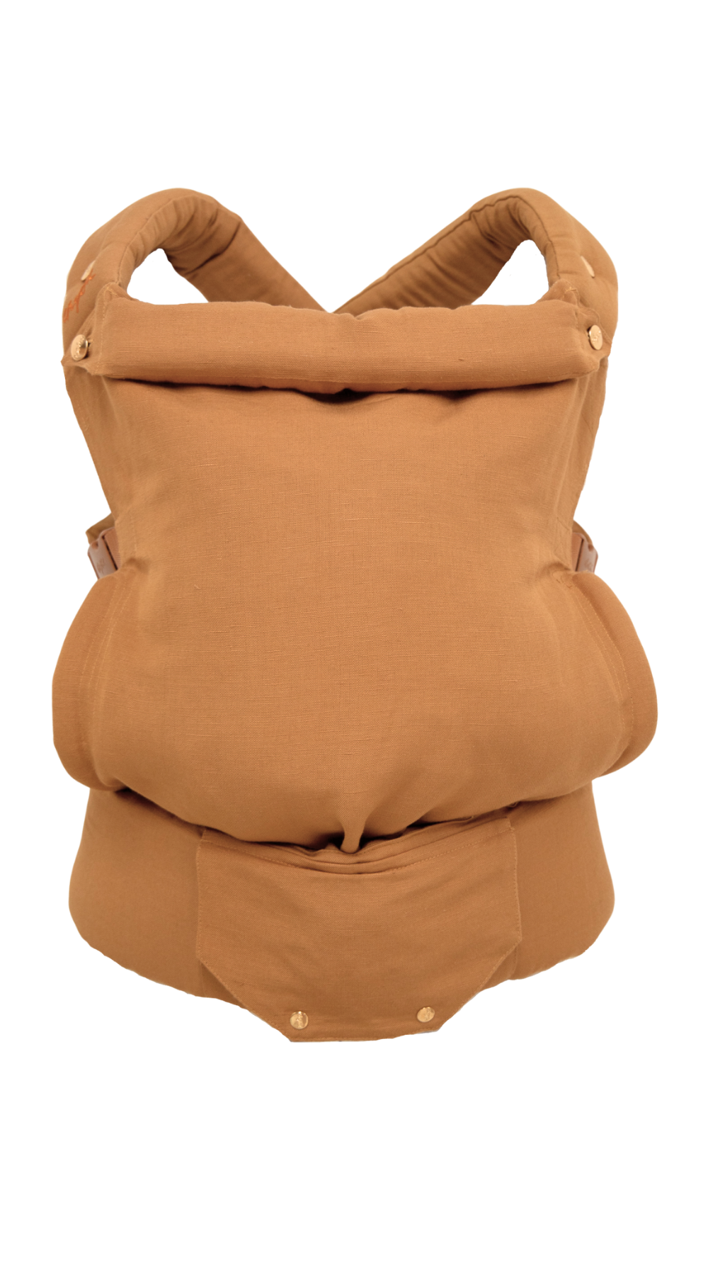 Ochre Earthy Brown Baby Clip Carrier - adjustable and breathable fabric